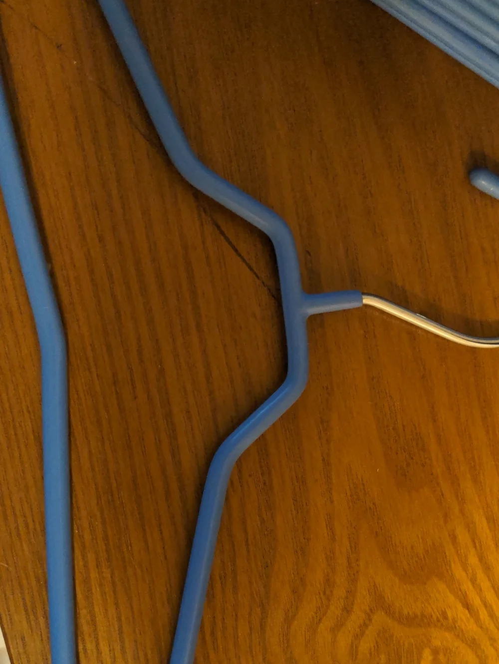 Set Of 11 Rubber Non Slip Children's Blue Hangers